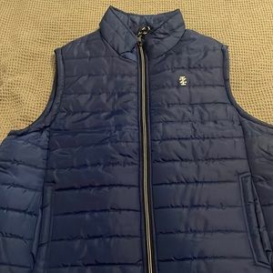 New with tags blue mens puffer vest size large